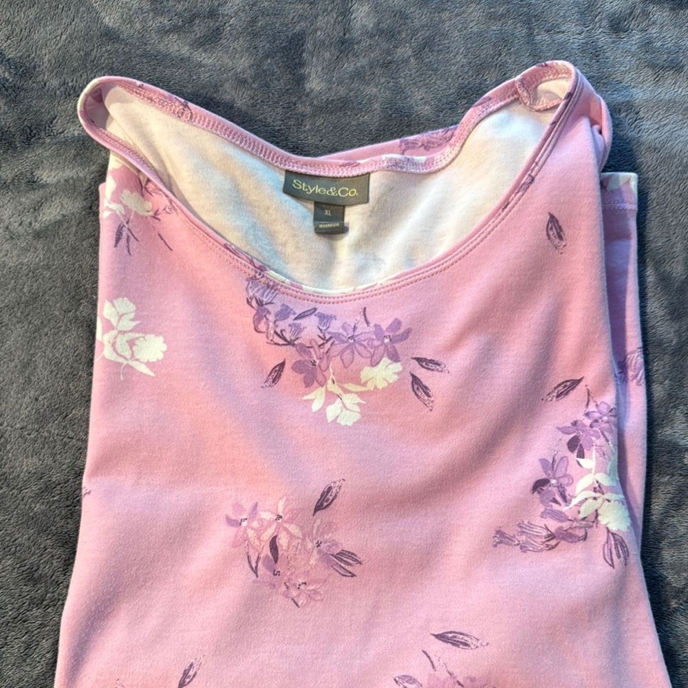 Style & Co Lavender Floral Top